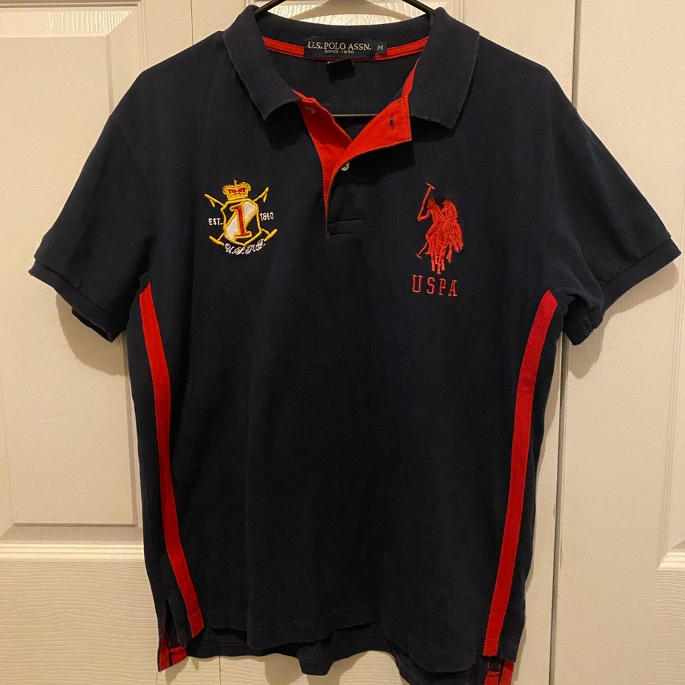 US polo assn blue and red shirt